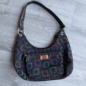 Rosetti Y2K Shoulder Hobo Bag | Retro Geometric Print Indie Sleaze Purse